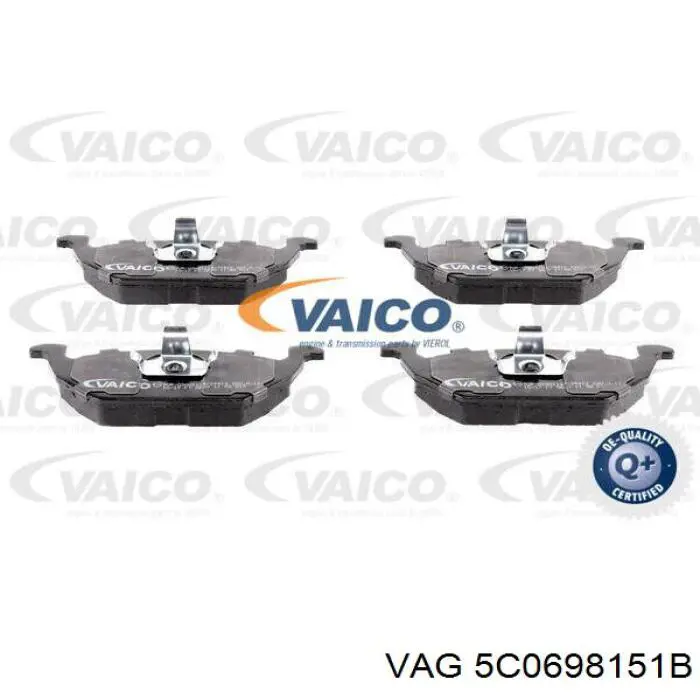 Купити 5C0698151B VAG Колодки гальмівні передні, дискові