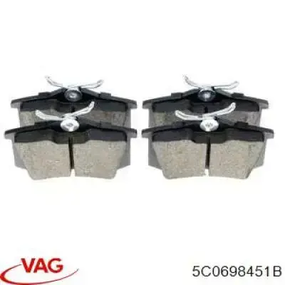 Купити 5C0698451B VAG Задні колодки