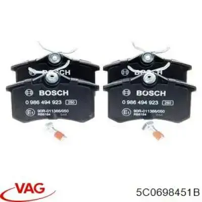 Задні гальмівні колодки VAG 5C0698451B ціна, від 14.11 USD