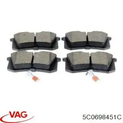 Задні гальмівні колодки 5C0698451C VAG