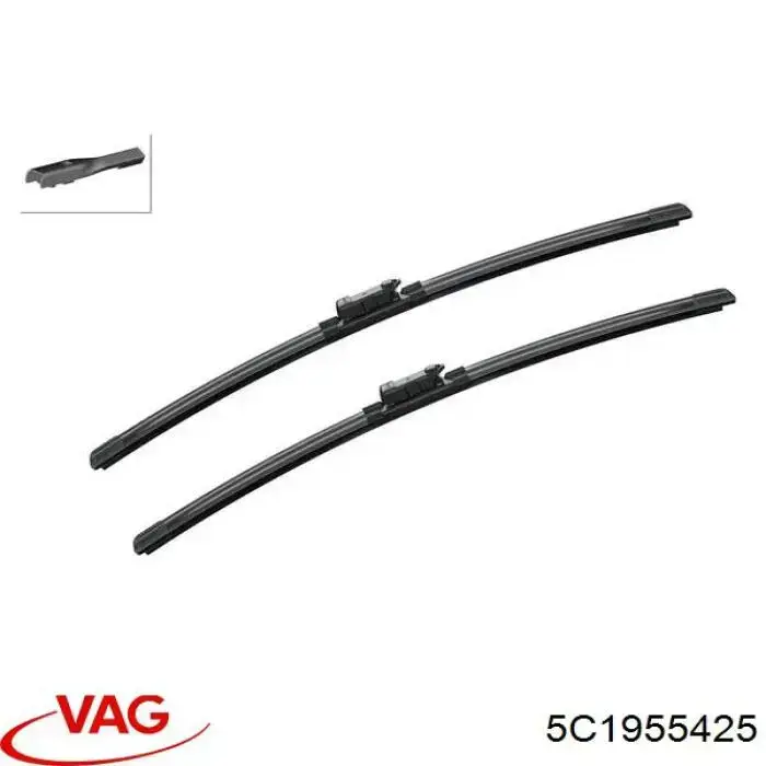 Щітка-двірник лобового скла, комплект з 2-х шт. VAG 5C1955425 ціна, від 28.18 USD