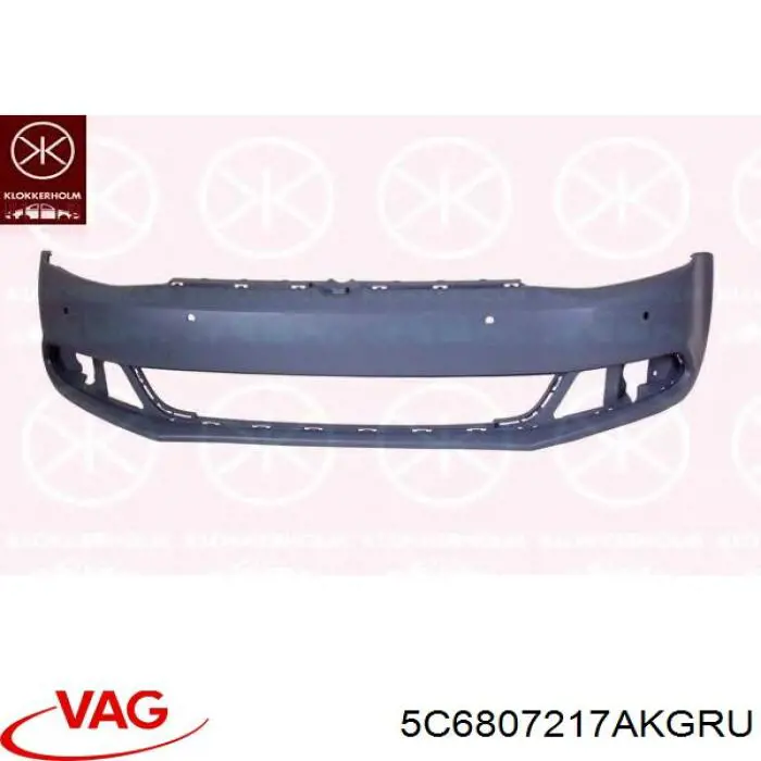 5C6807217QGRU VAG Бампер передній в зборі