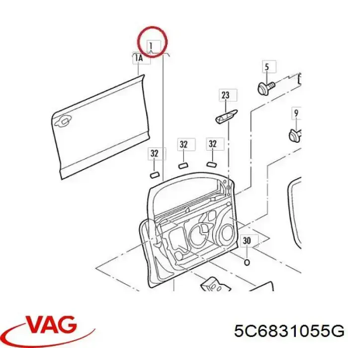 Купити 5C6831111 VAG Двері кабіни
