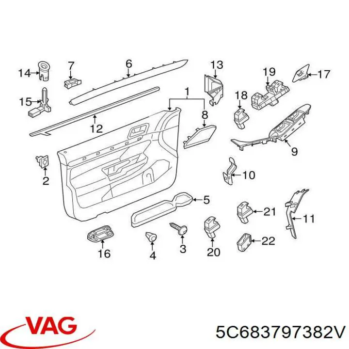  VAG 5C683797382V ціна, від 3.80 USD