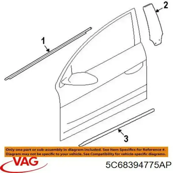  VAG 5C6839477A5AP ціна, від 5.07 USD