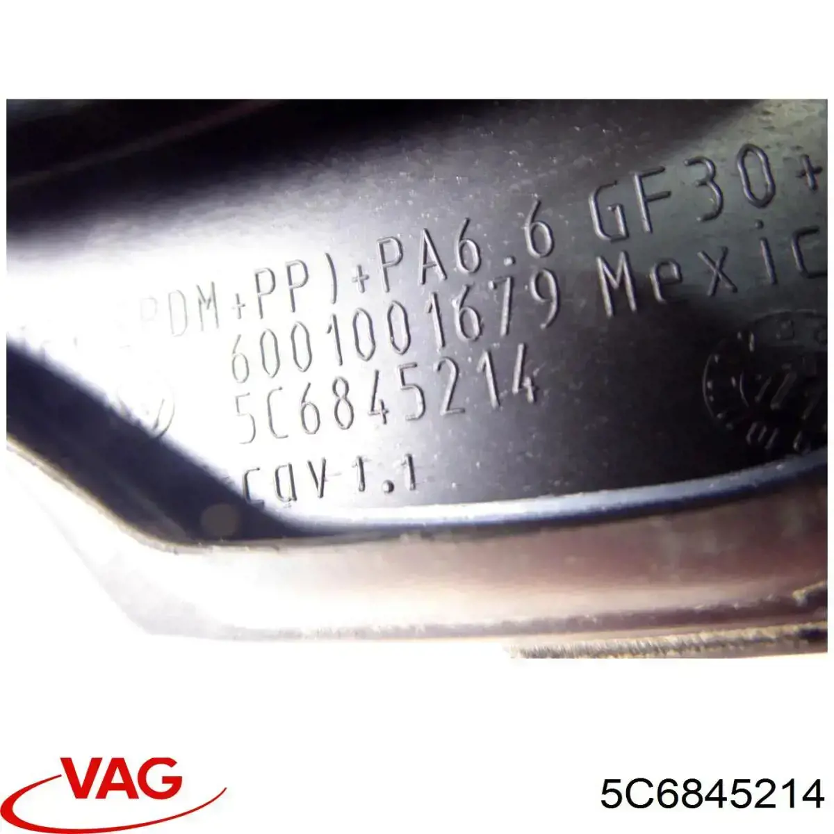 Скло-кватирка двері, задній, правій 5C6845214 VAG