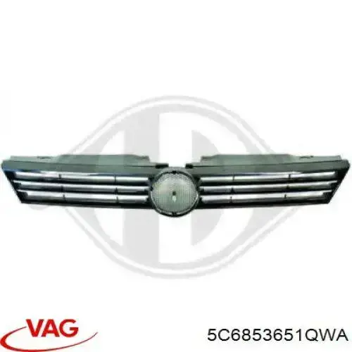 Облицювання радіатора VAG 5C6853651QWA ціна, від 34.78 USD