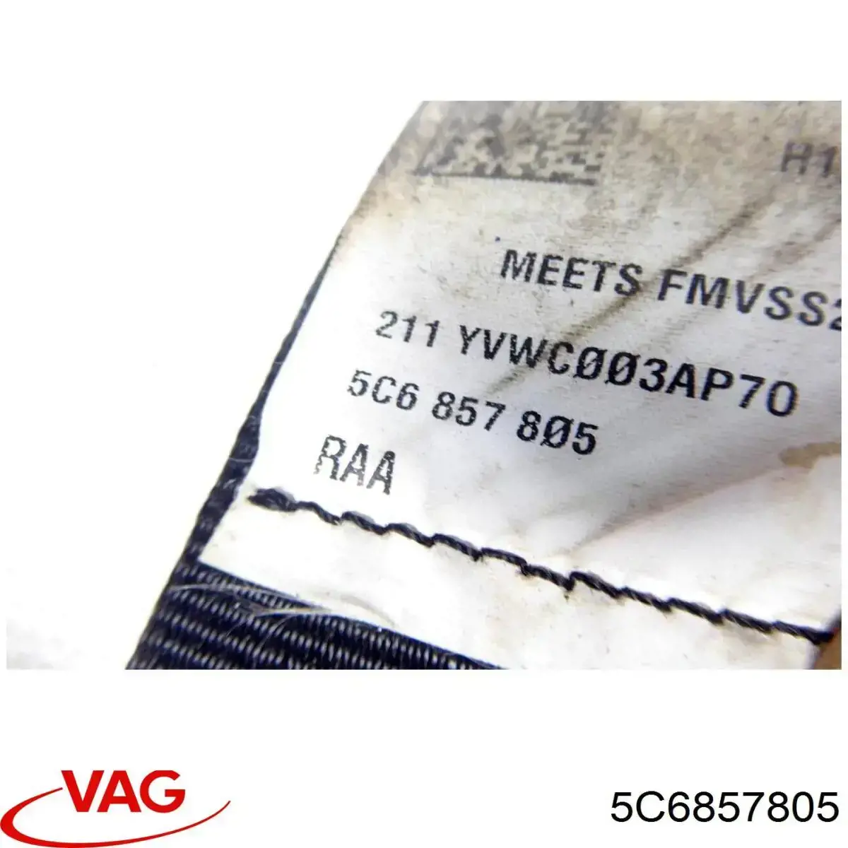 5C6857805 VAG Пасок безпеки задній лівий