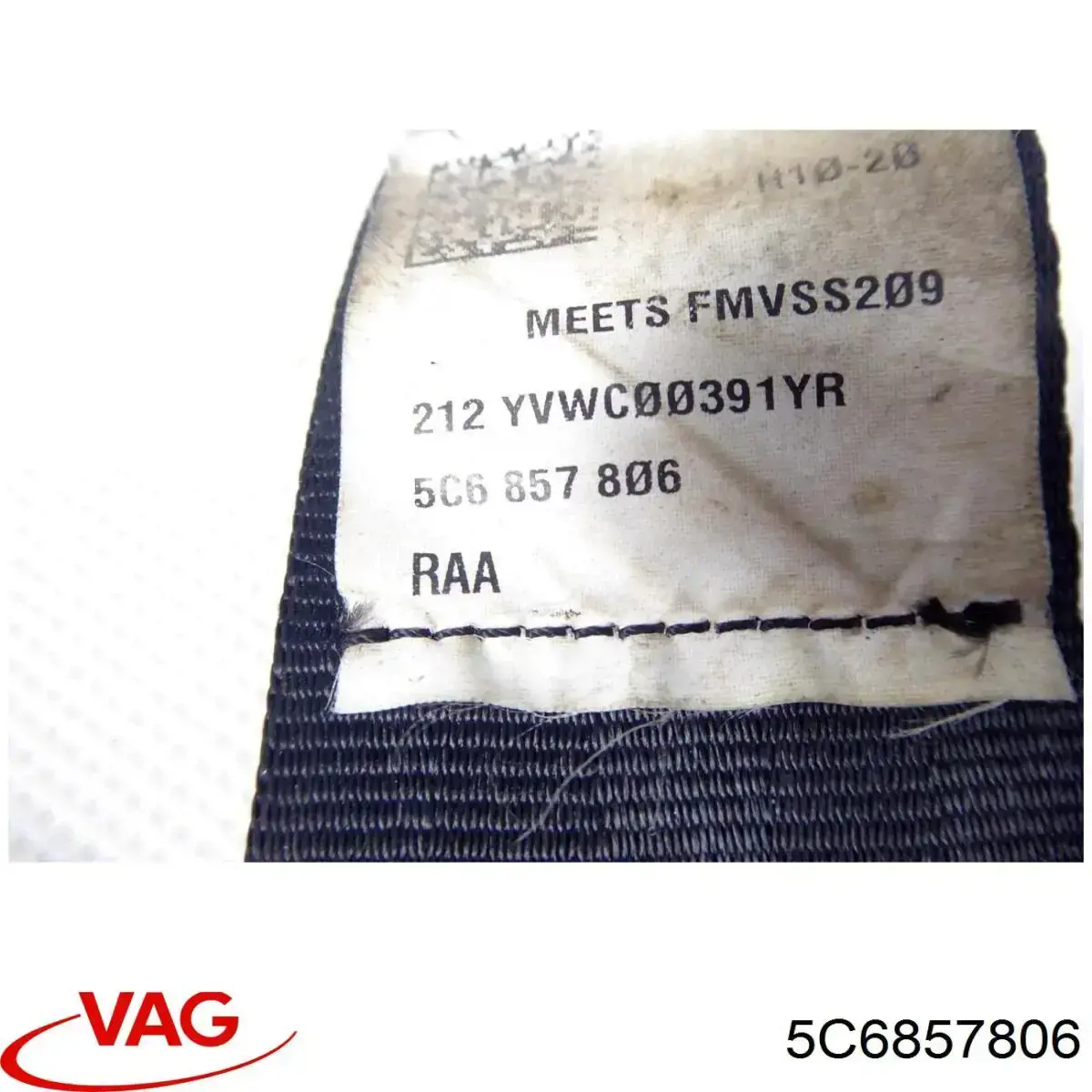 Пасок безпеки задній правий VAG 5C6857806 ціна, від 8.31 USD
