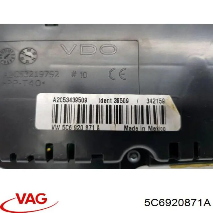 Приладова дошка-щиток приладів 5C6920871A VAG