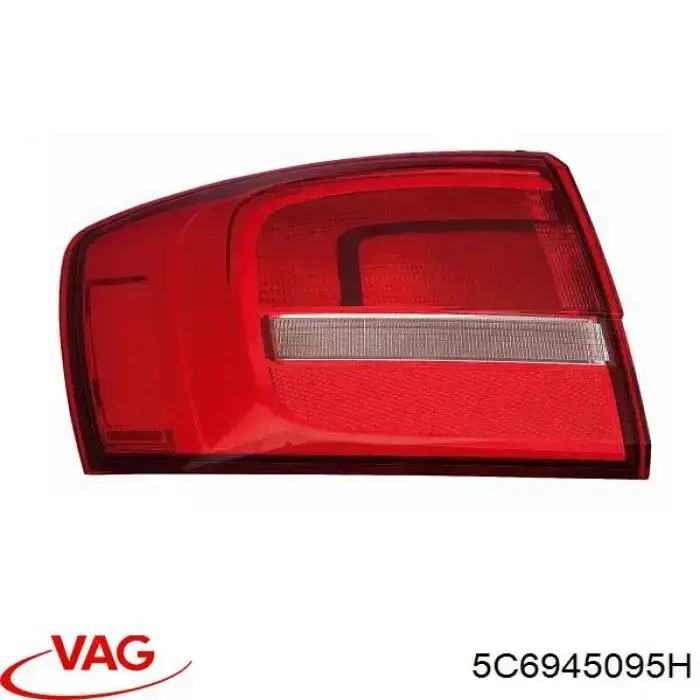 Задня ліва зовнішня фара VAG 5C6945095H ціна, від 106.69 USD