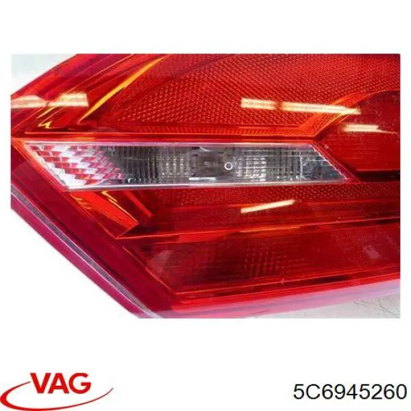 Ліхтар задній правий, внутрішній 5C6945260 VAG