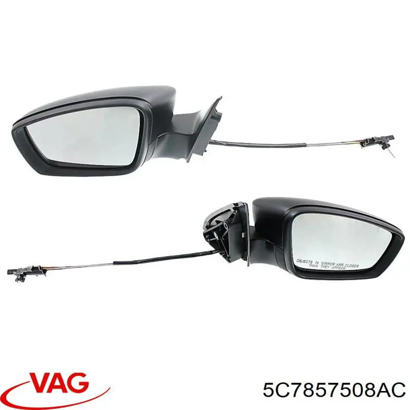 Праве бічне дзеркало VAG 5C7857508AC ціна, від 88.74 USD