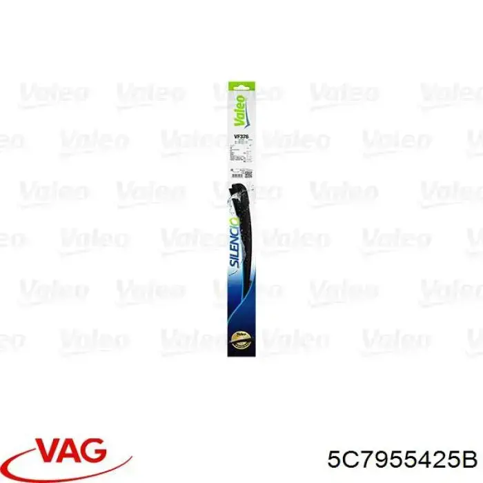 Щітка-двірник лобового скла, водійська 5C7955425B VAG