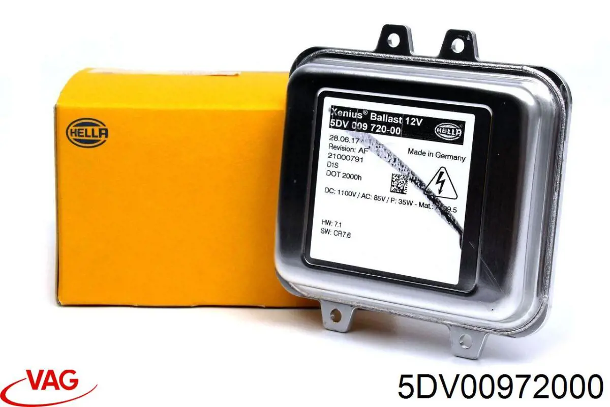 Блок розпалювання, ксенон 5DV00972000 VAG
