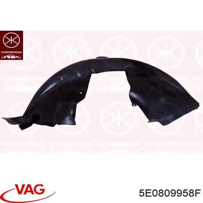 Подкрильнікі переднього крила, правий VAG 5E0809958F ціна, від 80.64 USD