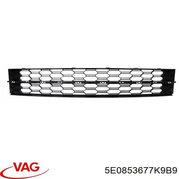 5E0853677K9B9 VAG Решітка переднього бампера, центральна