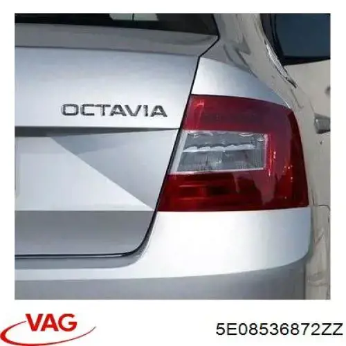 Емблема кришки багажника, фірмовий значок Skoda Octavia (A7, 5E5) (Шкода Октавіа)