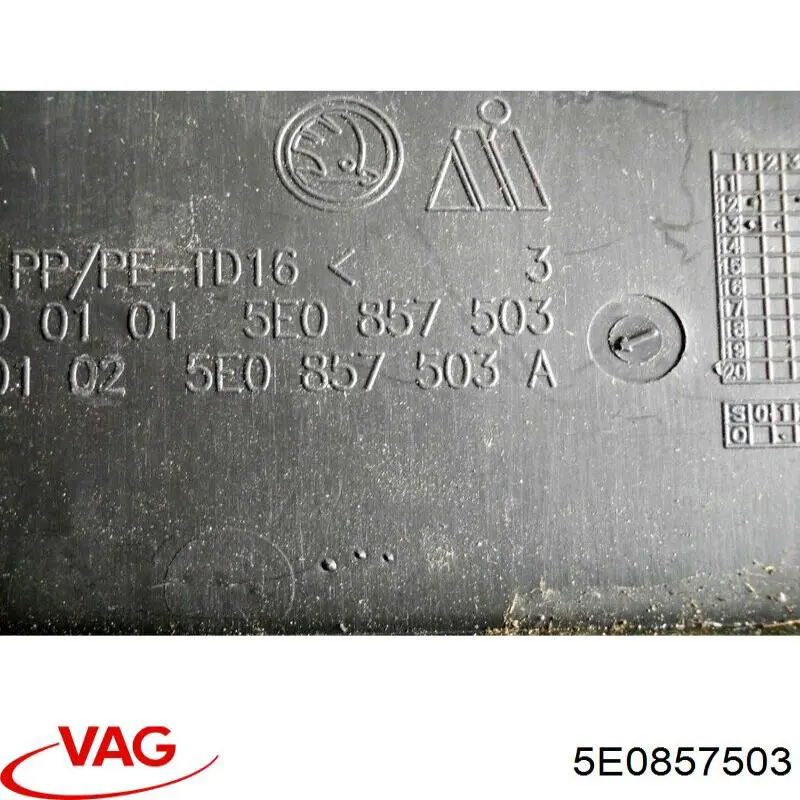 5E0857503 VAG Кришка бічна панелі "торпедо", ліва