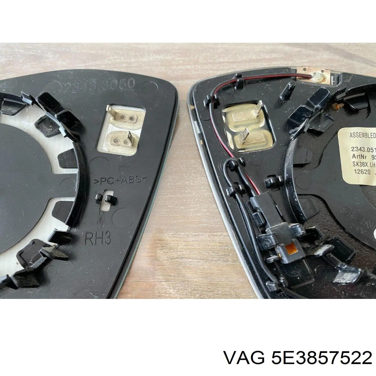 Купити 5E3857522 VAG Дзеркальний елемент дзеркала заднього виду