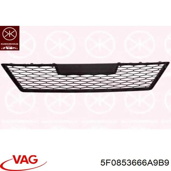 Решітка переднього бампера, права VAG 5F0853666A ціна, від 14.12 USD
