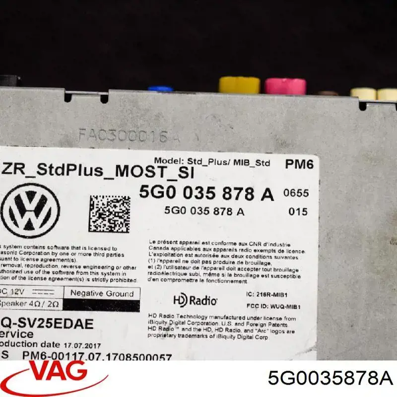 Блок керування мультимедійний VAG 5G0035878A ціна, від 105.87 USD