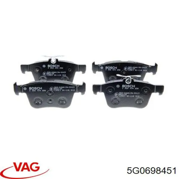 Задні гальмівні колодки VAG 5G0698451 ціна, від 28.22 USD