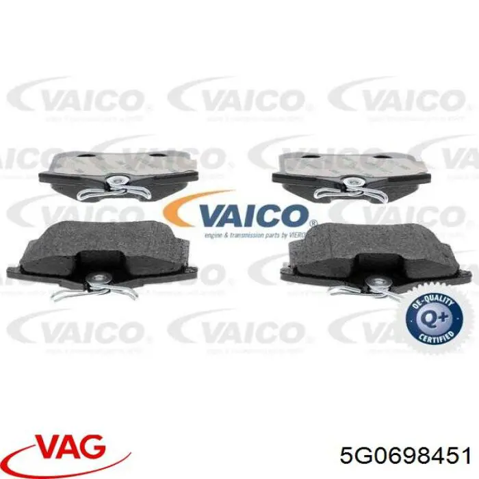 Купити 5G0698451 VAG Задні колодки