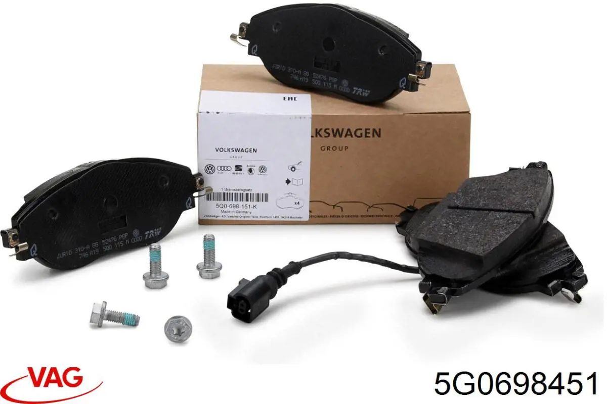 Задні гальмівні колодки 5G0698451 VAG