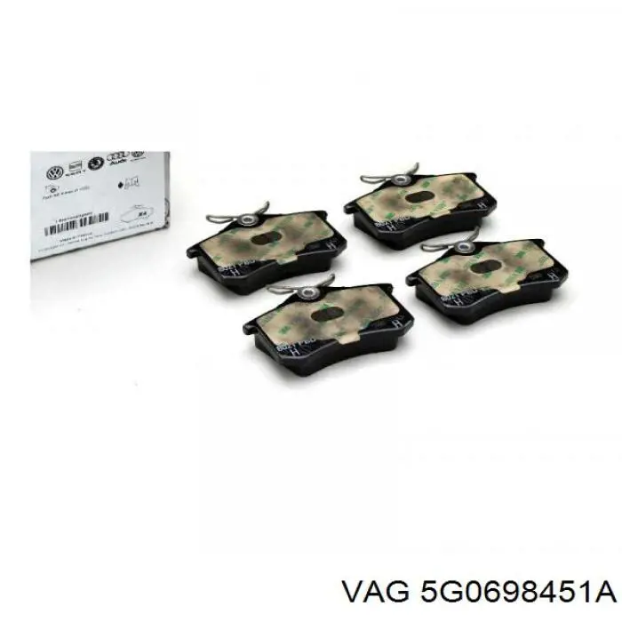 Задні гальмівні колодки VAG 5G0698451A ціна, від 48.48 USD