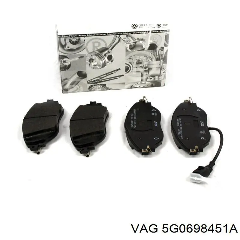 Задні дискові колодки VAG 5G0698451A