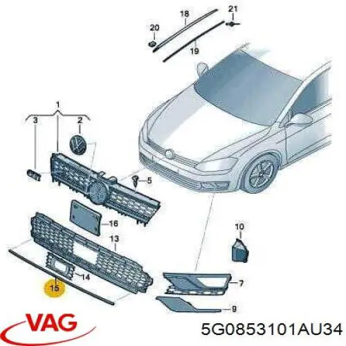 5G0853101AU34 VAG 