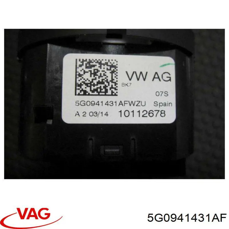 Купити 5G0941431AF VAG Перемикач світла фар, на "торпеді"