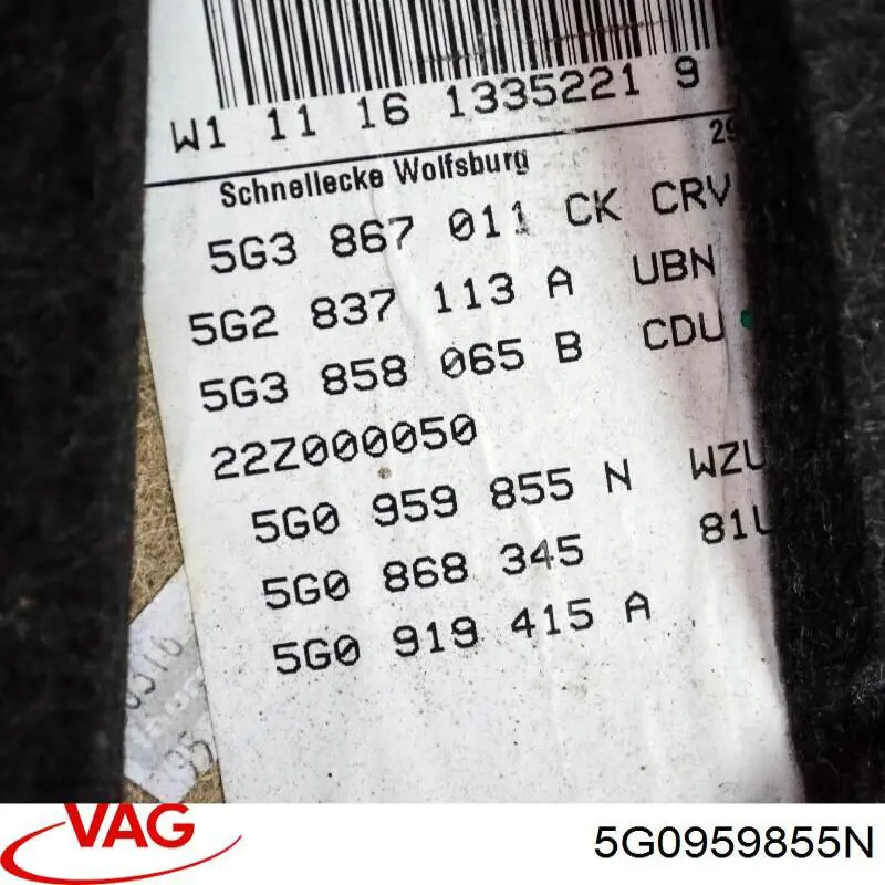 Купити 5G0959855N VAG Кнопковий блок керування склопідіймачами передній лівий