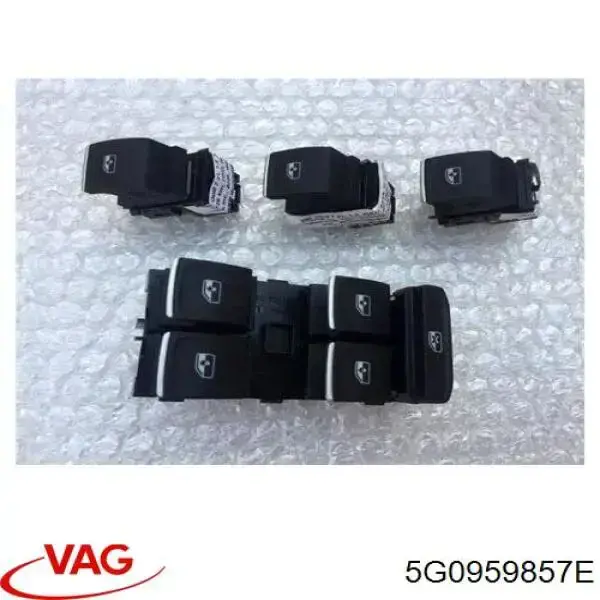5G0959857E VAG кнопковий блок керування склопідіймачами передній лівий