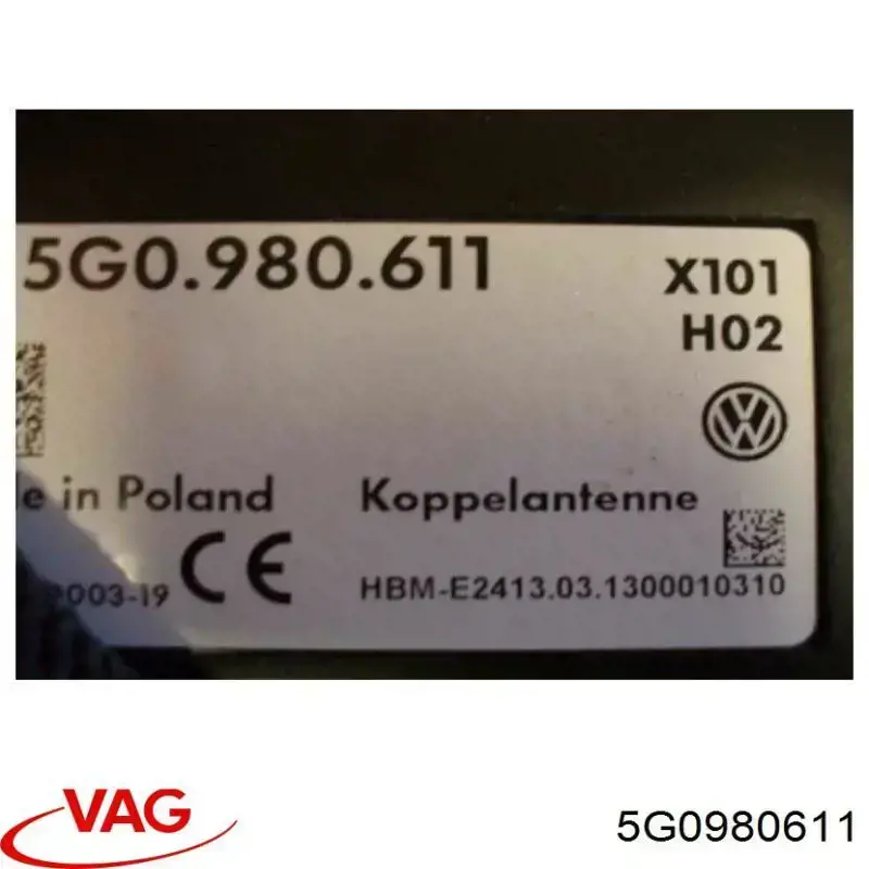  VAG 5G0980611 ціна, від 15.20 USD