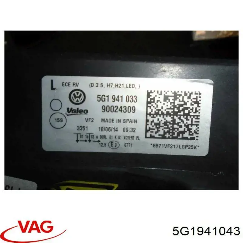 Фари VAG 5G1941043 ціна, від 701.47 USD