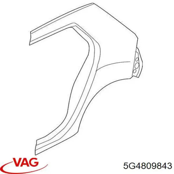 5G4809843 VAG Бічна частина задня ліва