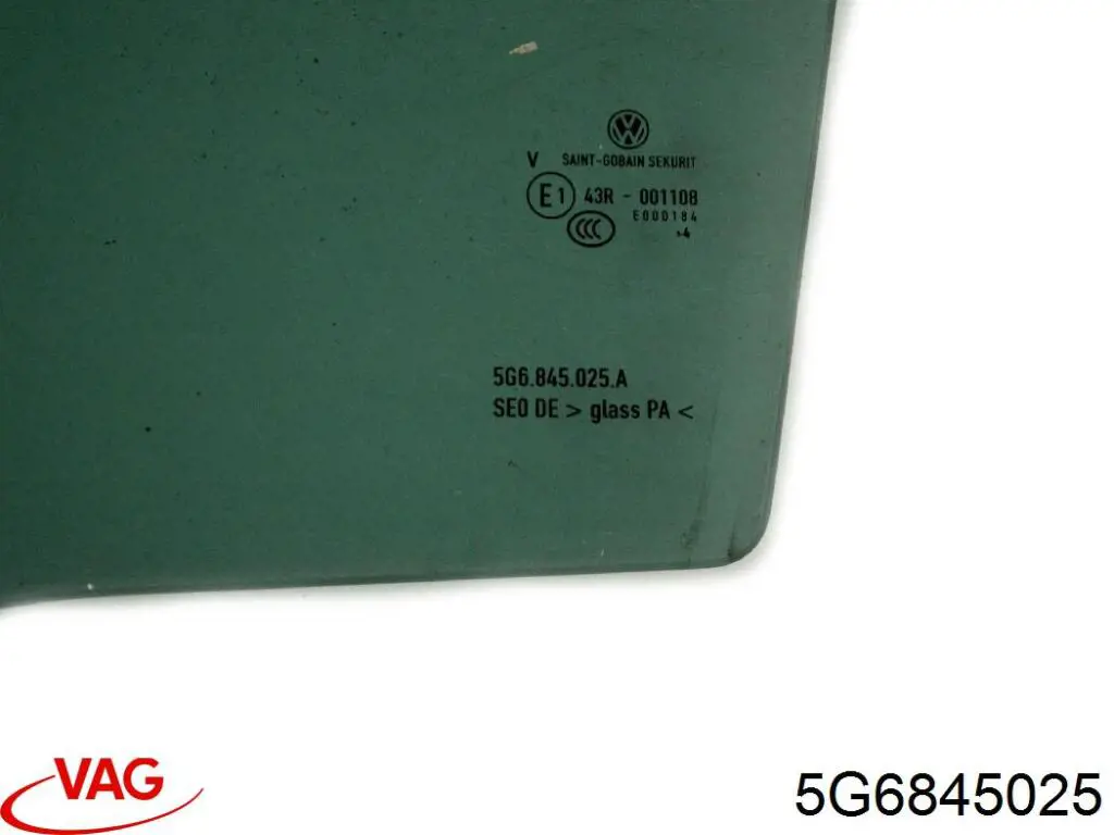 5G6845025 VAG Скло задніх дверей, лівих
