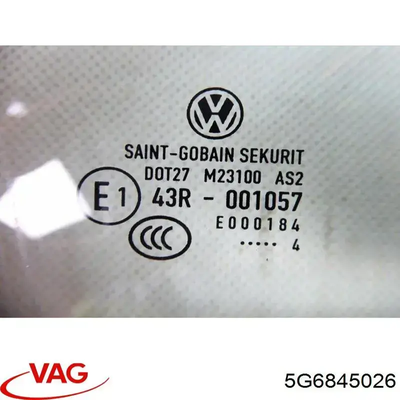 Скло заднє праве VAG 5G6845026 ціна, від 25.75 USD