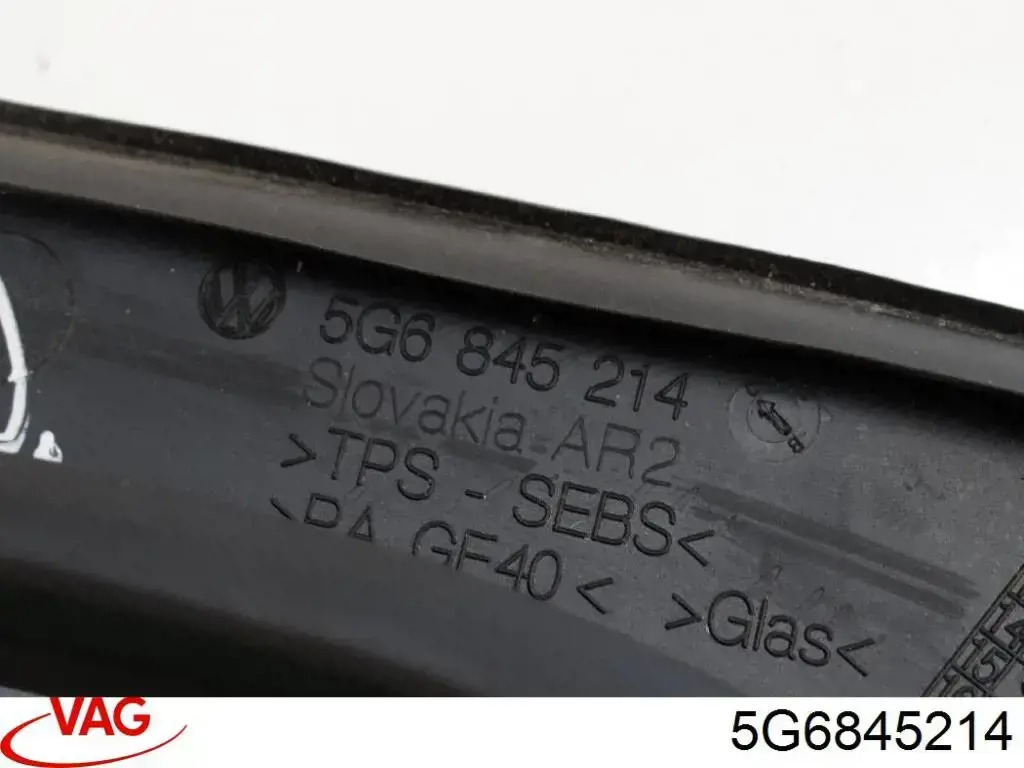 5G6845214 VAG Скло кутове дверей задніх