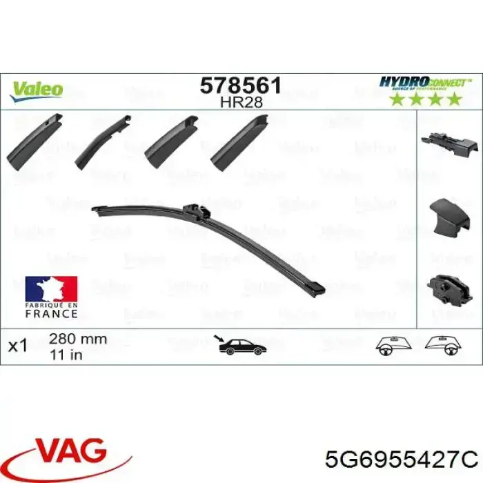Щітка склоочисника заднього скла VAG 5G6955427C ціна, від 17.31 USD