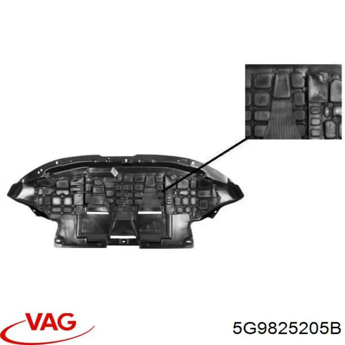 Захист днища, задній правий 5G9825205B VAG