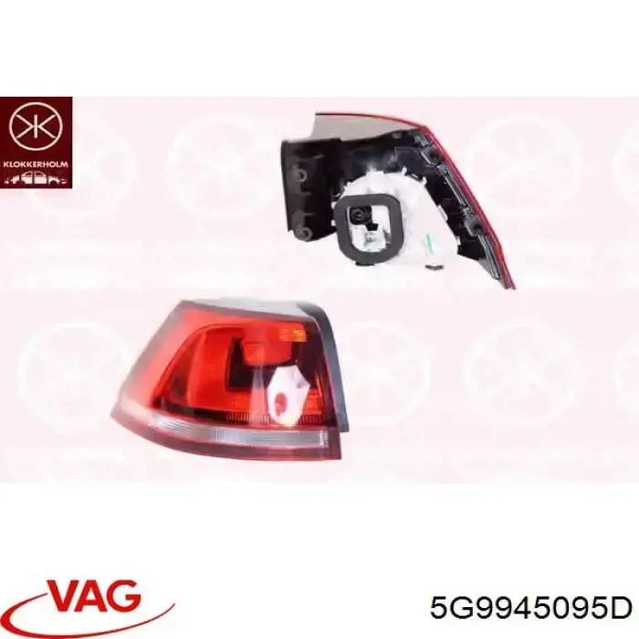 Задня ліва зовнішня фара VAG 5G9945095D ціна, від 86.56 USD