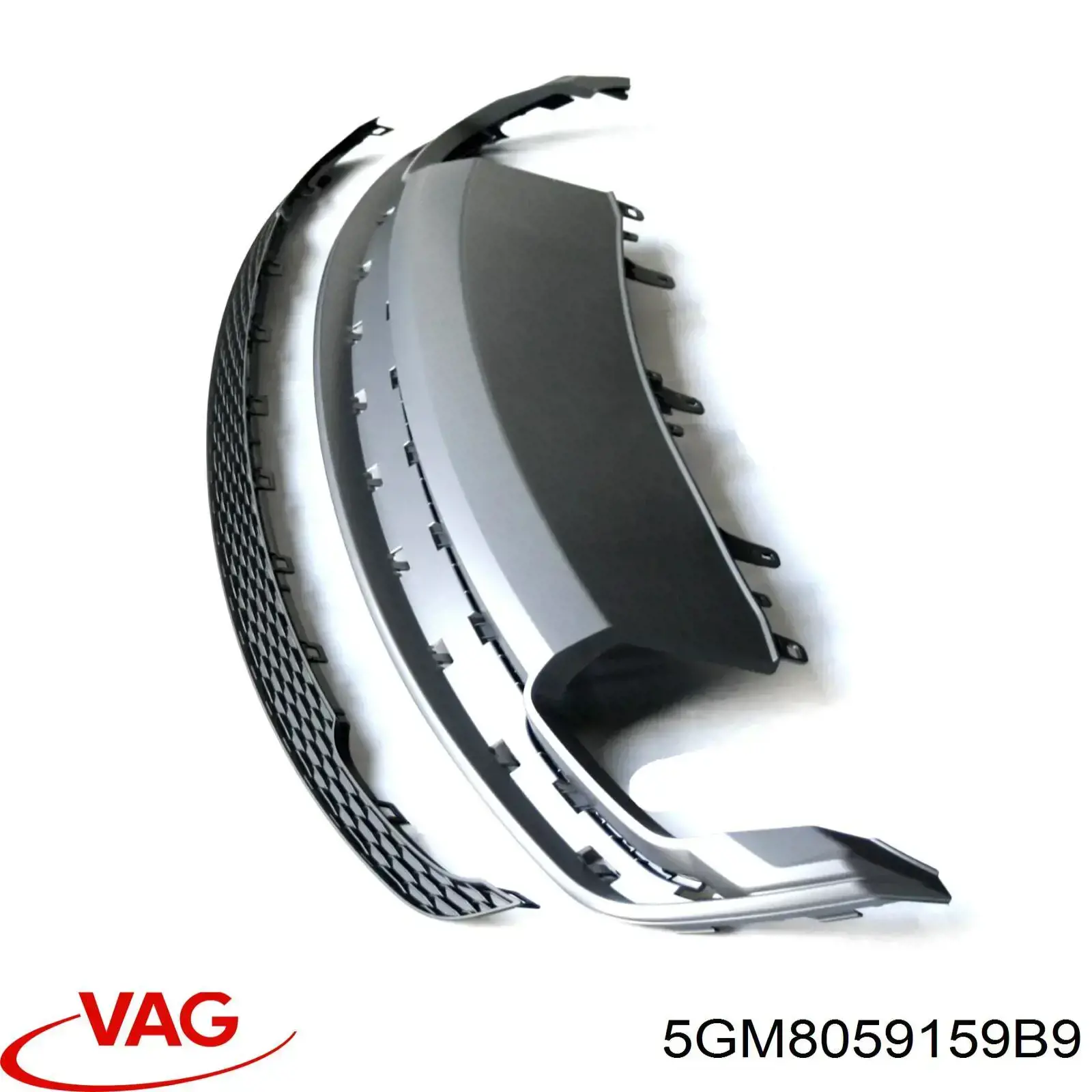 Нижня накладка на передній бампер VAG 5GM8059159B9 ціна, від 170.02 USD