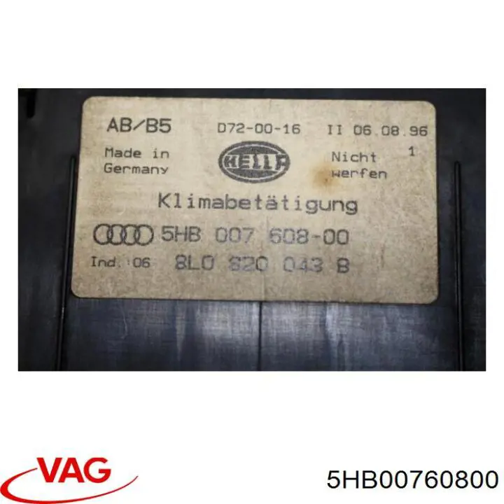 5HB00760800 VAG 