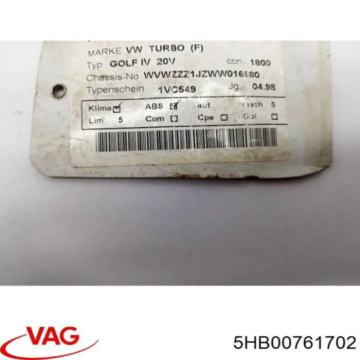 Блок управління режимів опалення / кондиціонування VAG 5HB007617