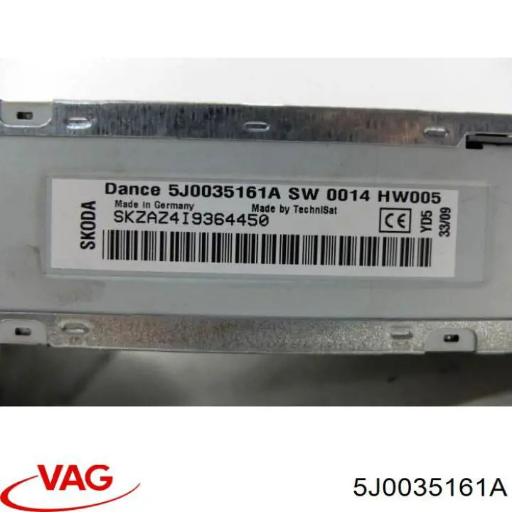 Магнітола на Skoda Fabia II 5J5, 545