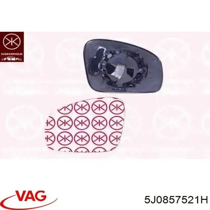 Зеркальный элемент левый VAG 5J0857521H