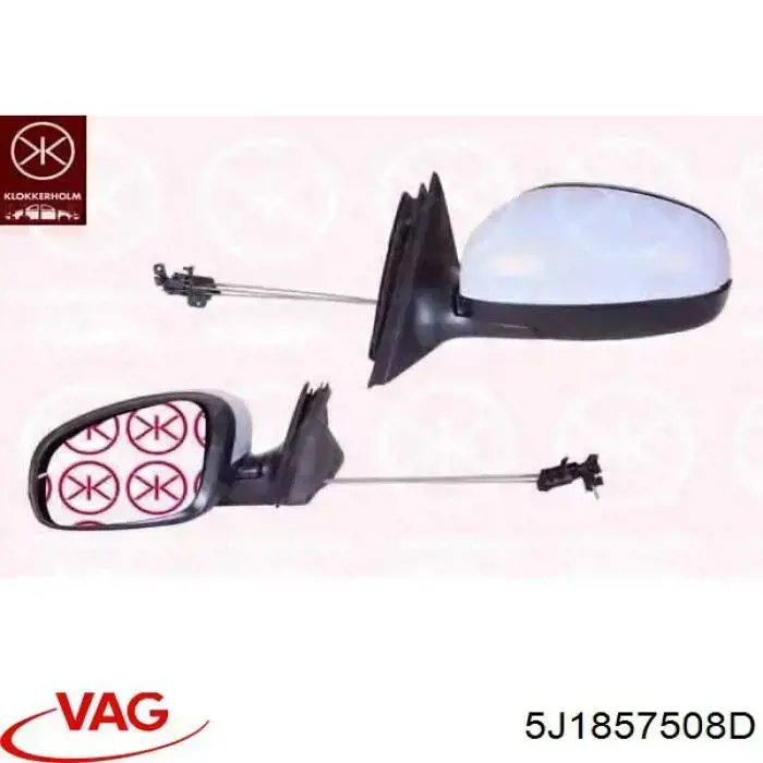 5J1857508D VAG Праве дзеркало заднього виду